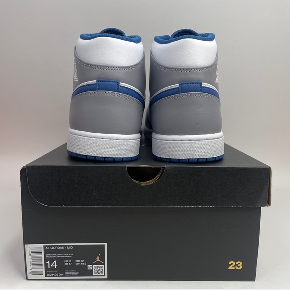 Nike Air Jordan 1 Mid Retro “True Blue/Cement Grey” 2023 - Picture 4 of 4